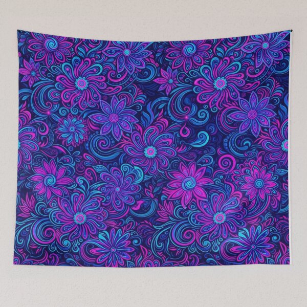 Item preview, Neon Floral Dream Endless Flower Pattern designed and sold by Owcomm.