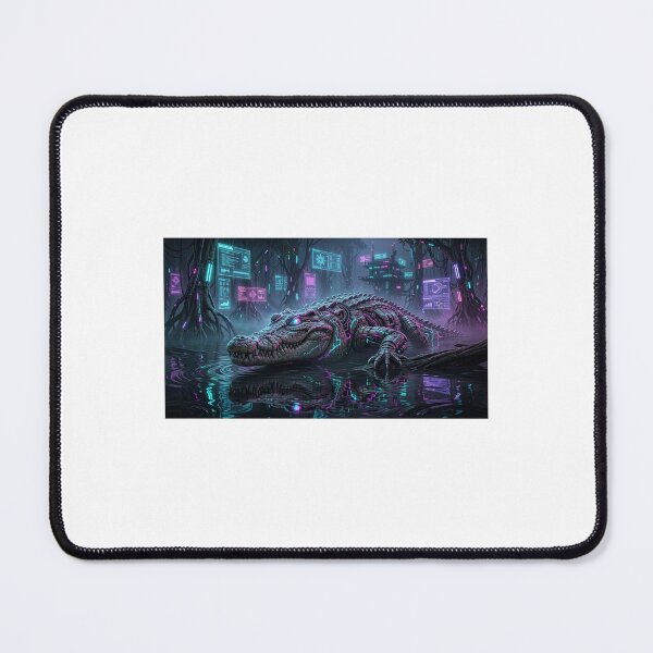 Item preview, Cybernetic Crocodile: Neon Swamp 2099 designed and sold by synthesisnft.