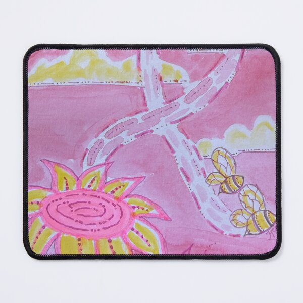 Item preview, Bees for Breast Cancer awareness painting designed and sold by ArtwithaFriend.