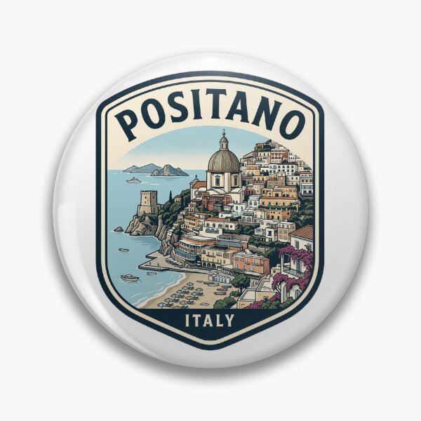 Item preview, Vintage Positano Italy Amalfi Coast Travel Badge designed and sold by k3rstman1.
