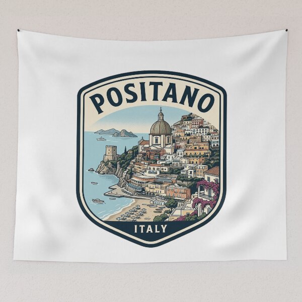 Artikelvorschau, Vintage Positano Italien Amalfiküste Reiseabzeichen entworfen und verkauft von k3rstman1.