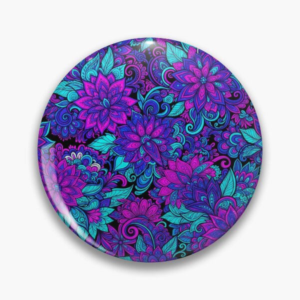 Item preview, Vibrant Neon Floral Paisley Pattern designed and sold by Owcomm.