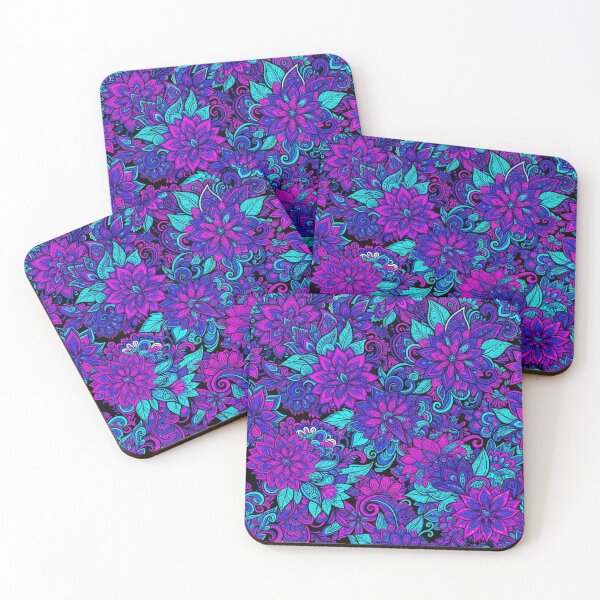 Item preview, Vibrant Neon Floral Paisley Pattern designed and sold by Owcomm.
