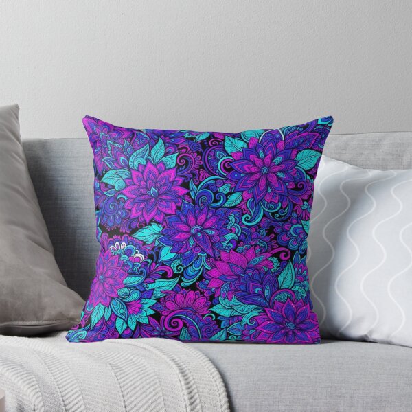 Item preview, Vibrant Neon Floral Paisley Pattern designed and sold by Owcomm.