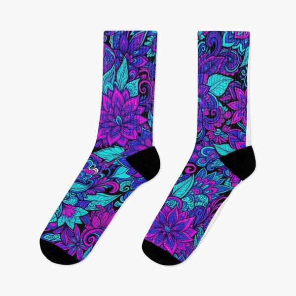 Item preview, Vibrant Neon Floral Paisley Pattern designed and sold by Owcomm.