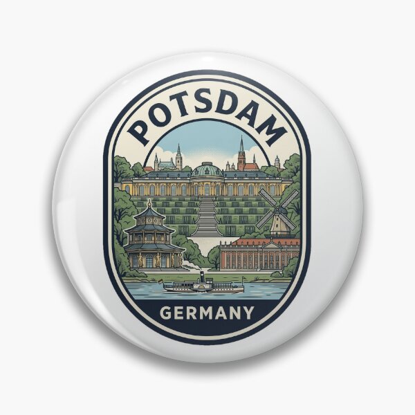 Item preview, Vintage Potsdam Germany Sanssouci Palace Travel Badge designed and sold by k3rstman1.