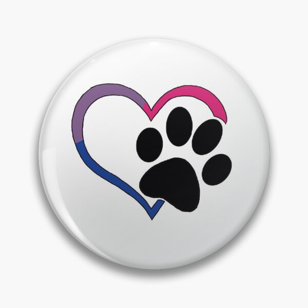Item preview, bisexual heart paw  designed and sold by the-imPAWium.
