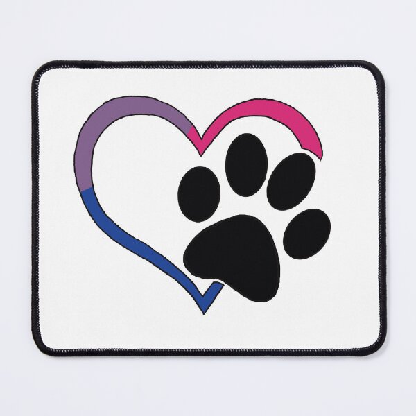 Item preview, bisexual heart paw  designed and sold by the-imPAWium.