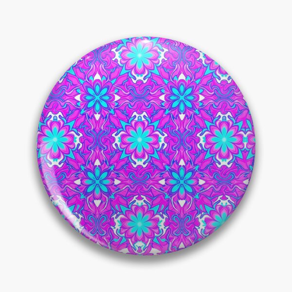 Item preview, Vibrant Pink And Blue Floral Mandala Pattern designed and sold by Owcomm.