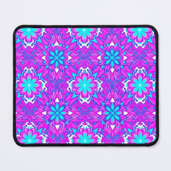 Item preview, Vibrant Pink And Blue Floral Mandala Pattern designed and sold by Owcomm.