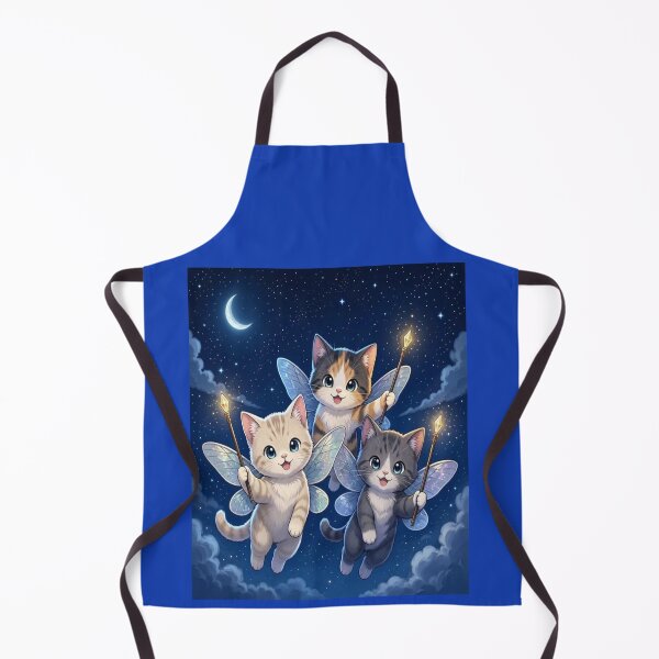 Item preview, Cute Fairy Kittens - Magical Wands in Starry Night designed and sold by Breezes-of-Ida.