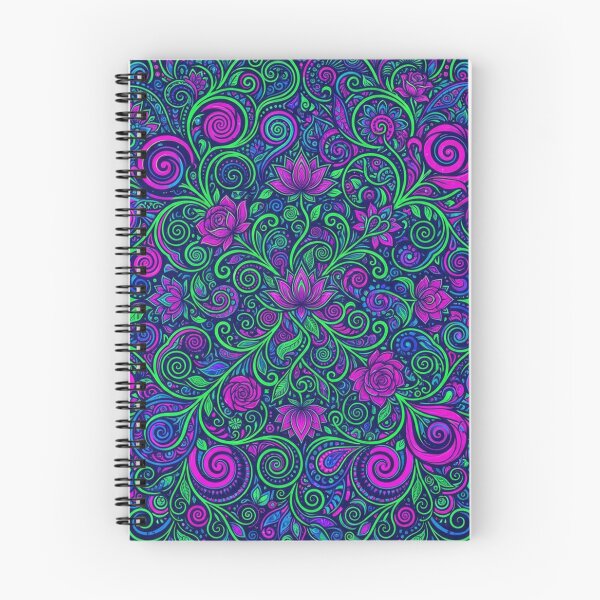 Item preview, Vibrant Neon Floral Mandala Pattern designed and sold by Owcomm.