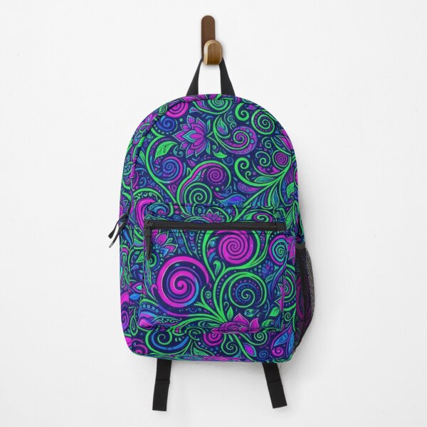 Item preview, Vibrant Neon Floral Mandala Pattern designed and sold by Owcomm.