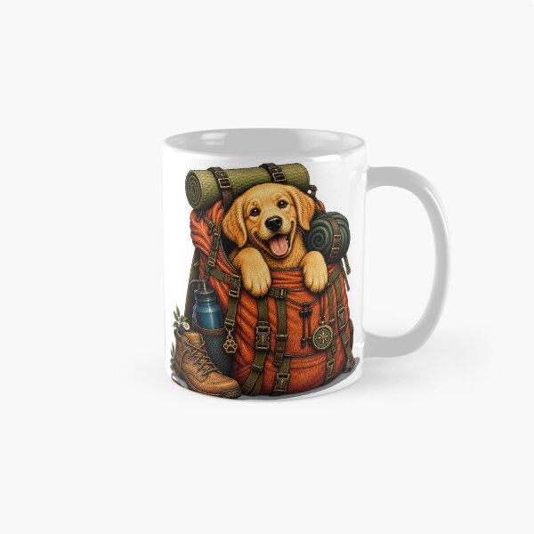 Item preview, Hiking Dog – Labrador Backpack Adventure designed and sold by Digital Culture Studio.