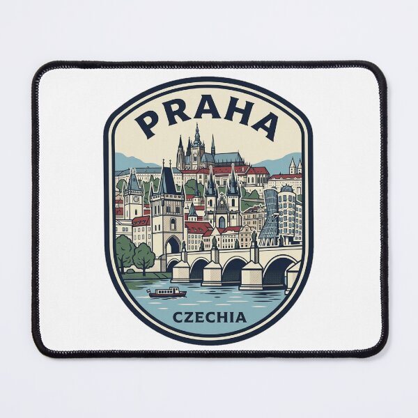 Item preview, Praha Czechia Vintage Travel Badge Skyline designed and sold by k3rstman1.
