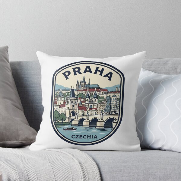 Item preview, Praha Czechia Vintage Travel Badge Skyline designed and sold by k3rstman1.