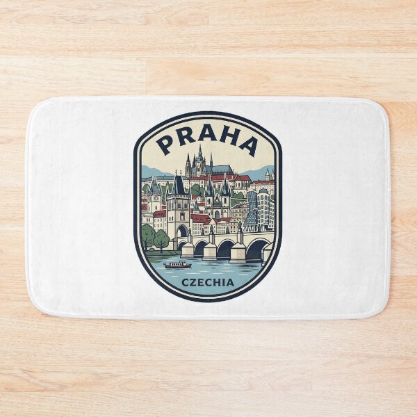 Item preview, Praha Czechia Vintage Travel Badge Skyline designed and sold by k3rstman1.