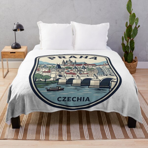 Item preview, Praha Czechia Vintage Travel Badge Skyline designed and sold by k3rstman1.
