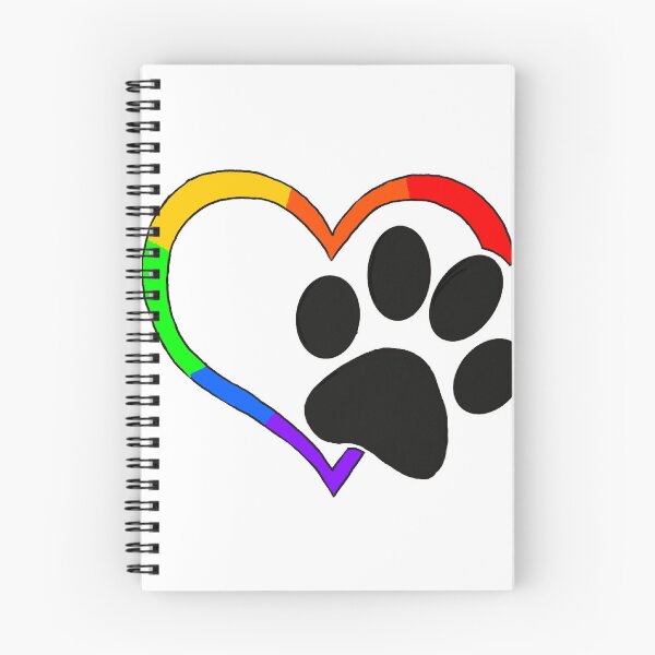 Item preview, rainbow heart paw designed and sold by the-imPAWium.