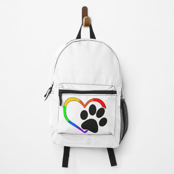 Item preview, rainbow heart paw designed and sold by the-imPAWium.