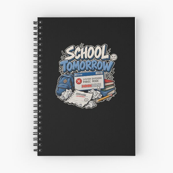 Item preview, Funny School Tomorrow Panic Mode Homework Error Art designed and sold by elderberry.
