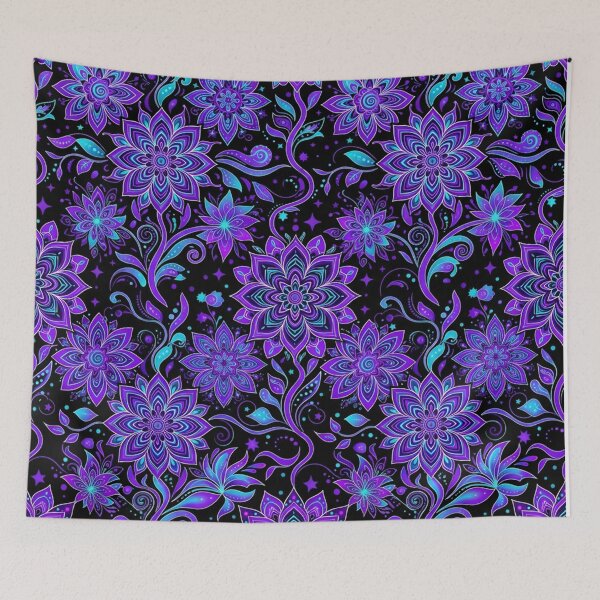 Item preview, Vibrant Purple Floral Magic Pattern Design designed and sold by Owcomm.