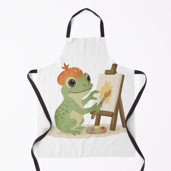 Item preview, Cute Frog Artist Illustration designed and sold by DinaArtStudio.