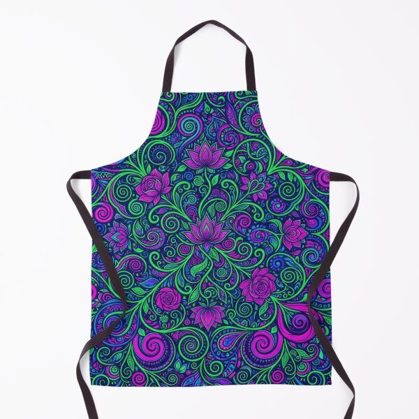 Item preview, Neon Floral Mandala Pattern Swirls Art designed and sold by Owcomm.
