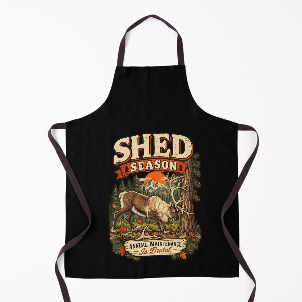 Item preview, Funny Shed Season Annual Maintenance Deer Antler Hunter Humor Art designed and sold by elderberry.