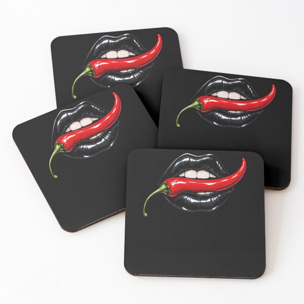 Item preview, Funny Chili Lips Bite Spicy Food Humor Art designed and sold by elderberry.