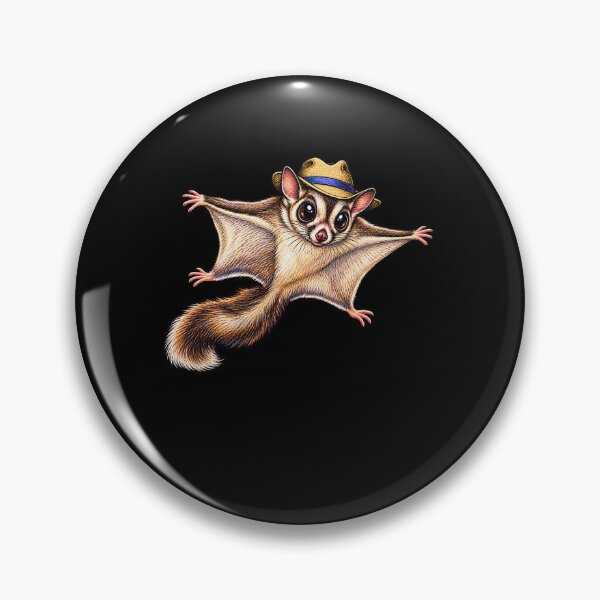 Item preview, Funny Flying Sugar Glider Squirrel With Straw Hat Art designed and sold by elderberry.
