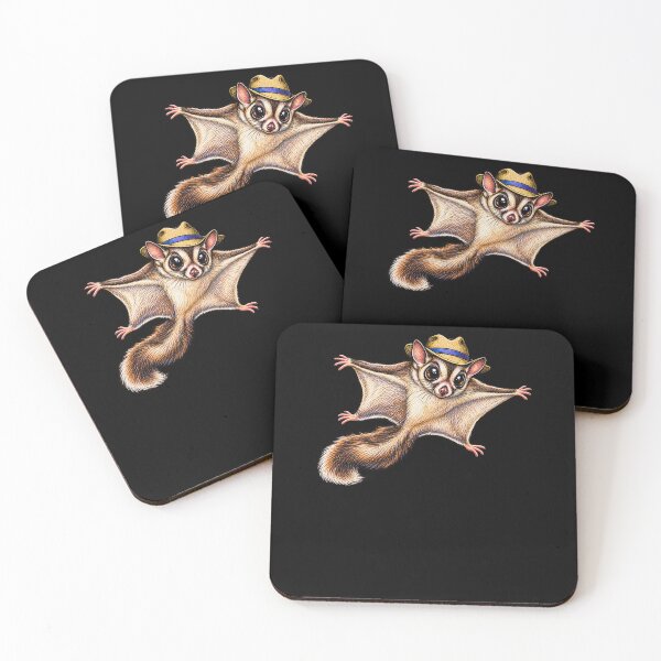 Item preview, Funny Flying Sugar Glider Squirrel With Straw Hat Art designed and sold by elderberry.
