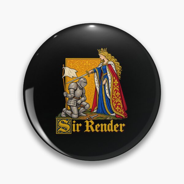 Item preview, Funny Sir Render Medieval Knighting Ceremony Gothic Surrender Pun Art designed and sold by elderberry.