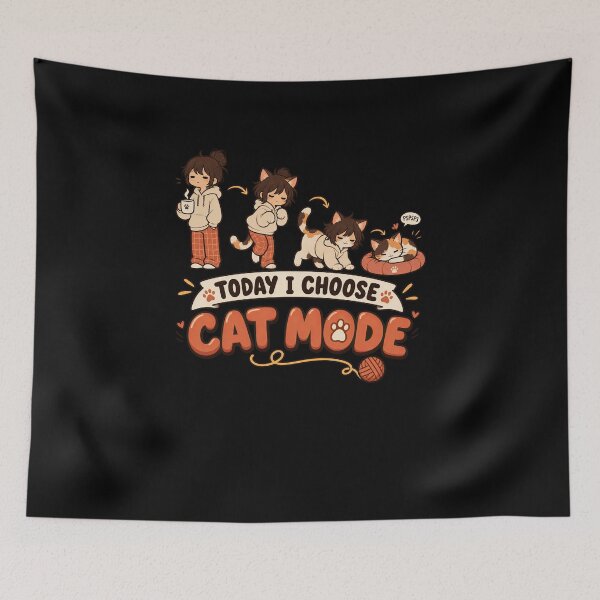 Item preview, Funny Cat Mode Transformation Cartoon Art designed and sold by elderberry.