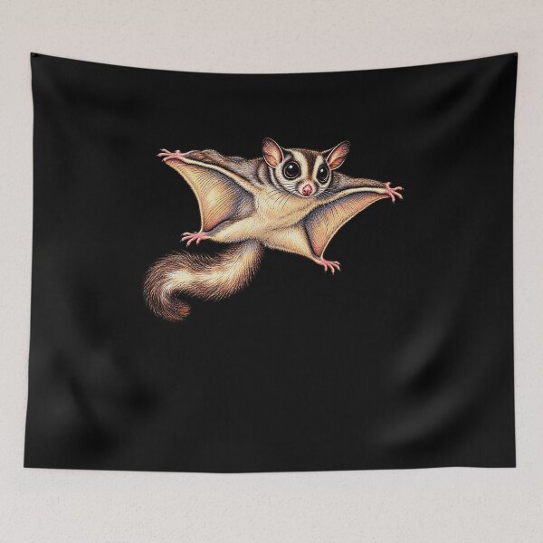 Item preview, Funny Sugar Glider Mid Glide Squirrel Wildlife Flying Illustration Art designed and sold by elderberry.