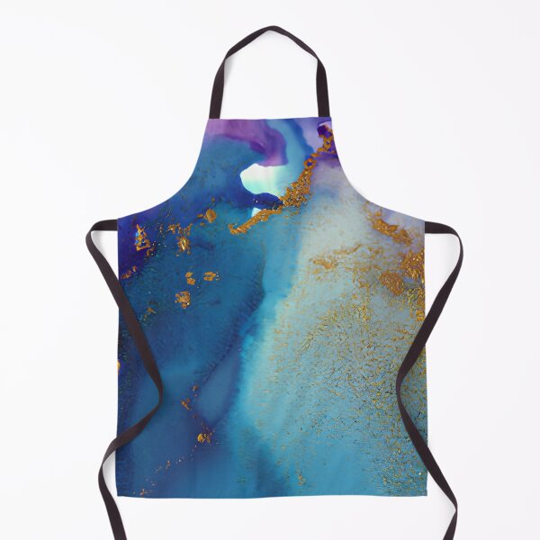 Item preview, Royal Blue and Gold Bronze Alcohol Ink Abstract Marble Wall Art designed and sold by LuxocaDesigns24.