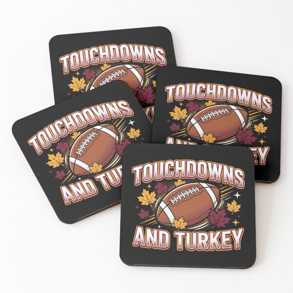 Item preview, Touchdowns And Turkey Thanksgiving Football Game Day Fall designed and sold by TeNovaStudio ⭐⭐⭐⭐⭐.