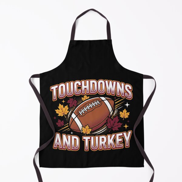Item preview, Touchdowns And Turkey Thanksgiving Football Game Day Fall designed and sold by TeNovaStudio ⭐⭐⭐⭐⭐.