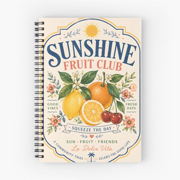 Item preview, Sunshine Fruit Club Vintage Poster | Mediterranean Citrus Fruit Graphic | Retro Summer Fruit Aesthetic designed and sold by OlgaLuna_design.