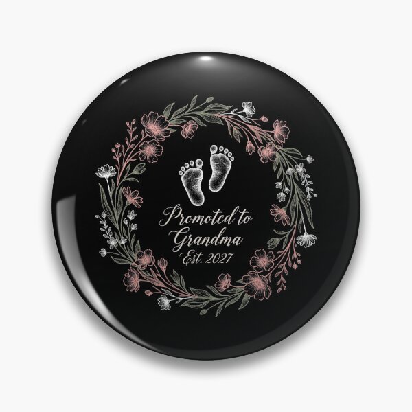 Item preview, Promoted To Grandma Est 2027 Floral Wreath Baby Reveal designed and sold by TeNovaStudio ⭐⭐⭐⭐⭐.