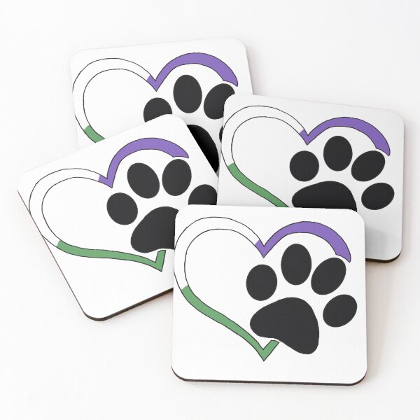 Item preview, gender queer heart paw designed and sold by the-imPAWium.