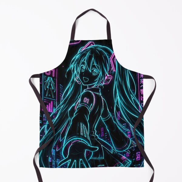 Item preview, Neon Cyber Pop Anime Girl – Futuristic Synthwave City Aesthetic designed and sold by Dyan4.