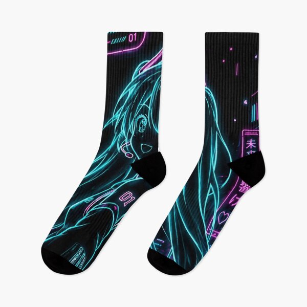 Item preview, Neon Cyber Pop Anime Girl – Futuristic Synthwave City Aesthetic designed and sold by Dyan4.