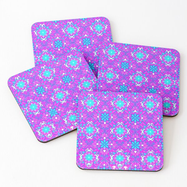 Item preview, Vibrant Neon Pink Floral Pattern designed and sold by Owcomm.