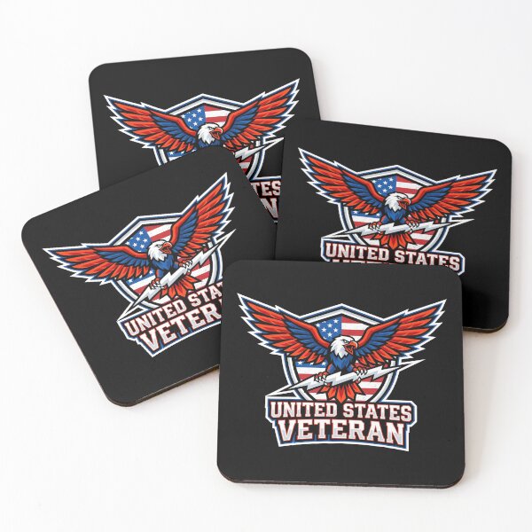 Item preview, United States Veteran Eagle Lightning Bolt Patriotic Crest designed and sold by TeNovaStudio ⭐⭐⭐⭐⭐.