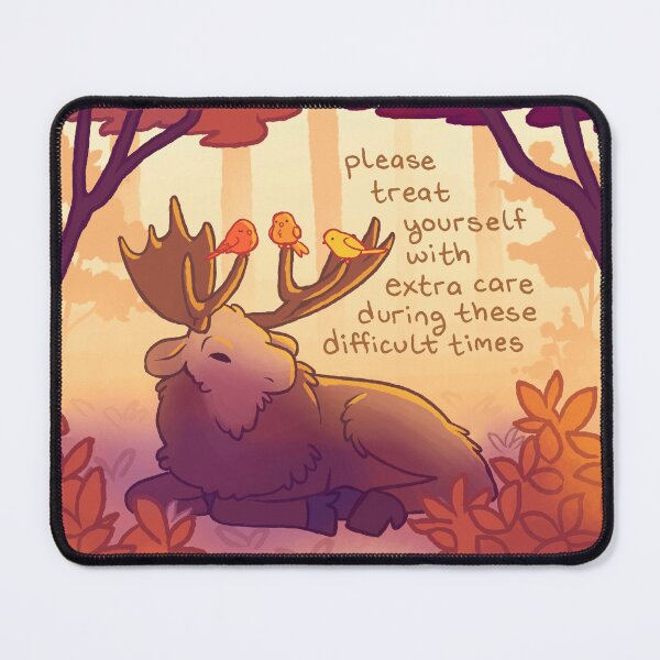 Item preview, "Please Treat Yourself With Extra Care" Autumn Moose and Birds designed and sold by thelatestkate.