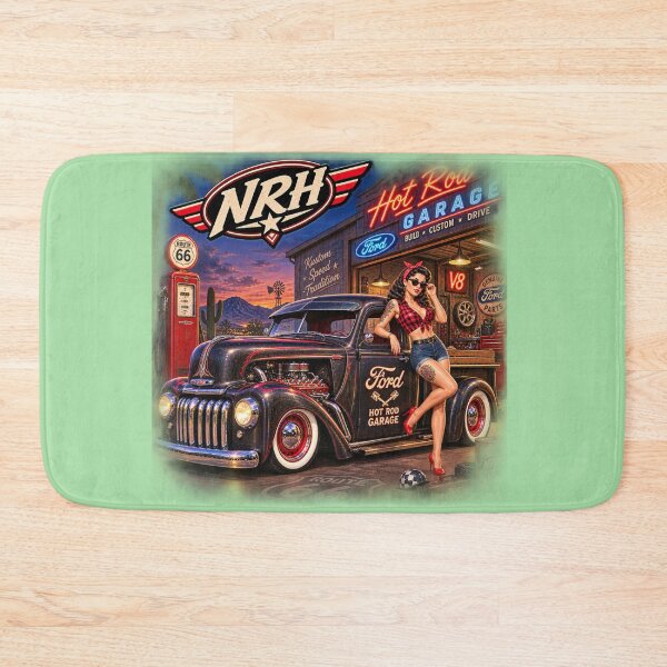 Item preview, NRH Hot Rod Garage Vintage Design designed and sold by Normandy Road Heritage™ - Vintage Garage Art.