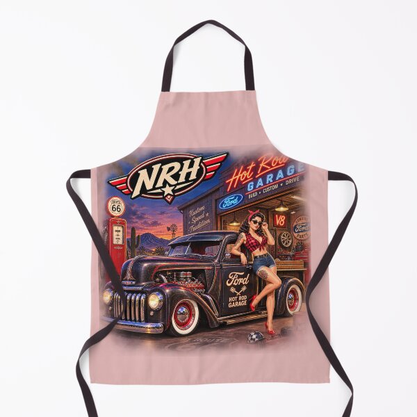 Artikelvorschau, NRH Hot Rod Garage Vintage Design entworfen und verkauft von Normandy Road Heritage™ - Vintage Garage Art.