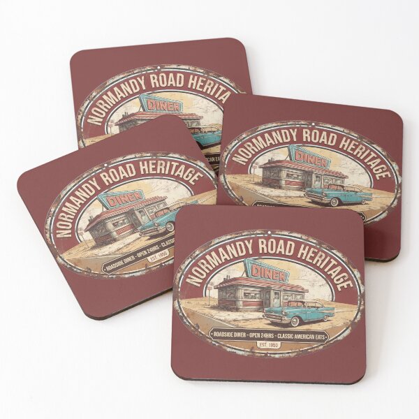 Item preview, Normandy Road Heritage Diner Retro designed and sold by Normandy Road Heritage™ - Vintage Garage Art.