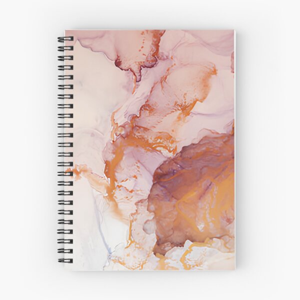 Item preview, Dusty Rose and Gold Alcohol Ink Abstract Liquid Texture Wall Art designed and sold by LuxocaDesigns24.